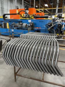 custom manufactured sway bars on rack